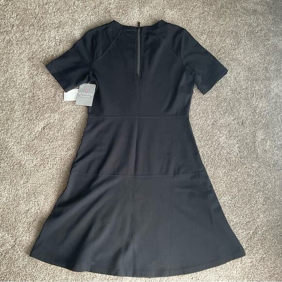 NWT Athleta En Route Dress Fit & Flare Black Dress Size Small Little Black Dress - Picture 7 of 10
